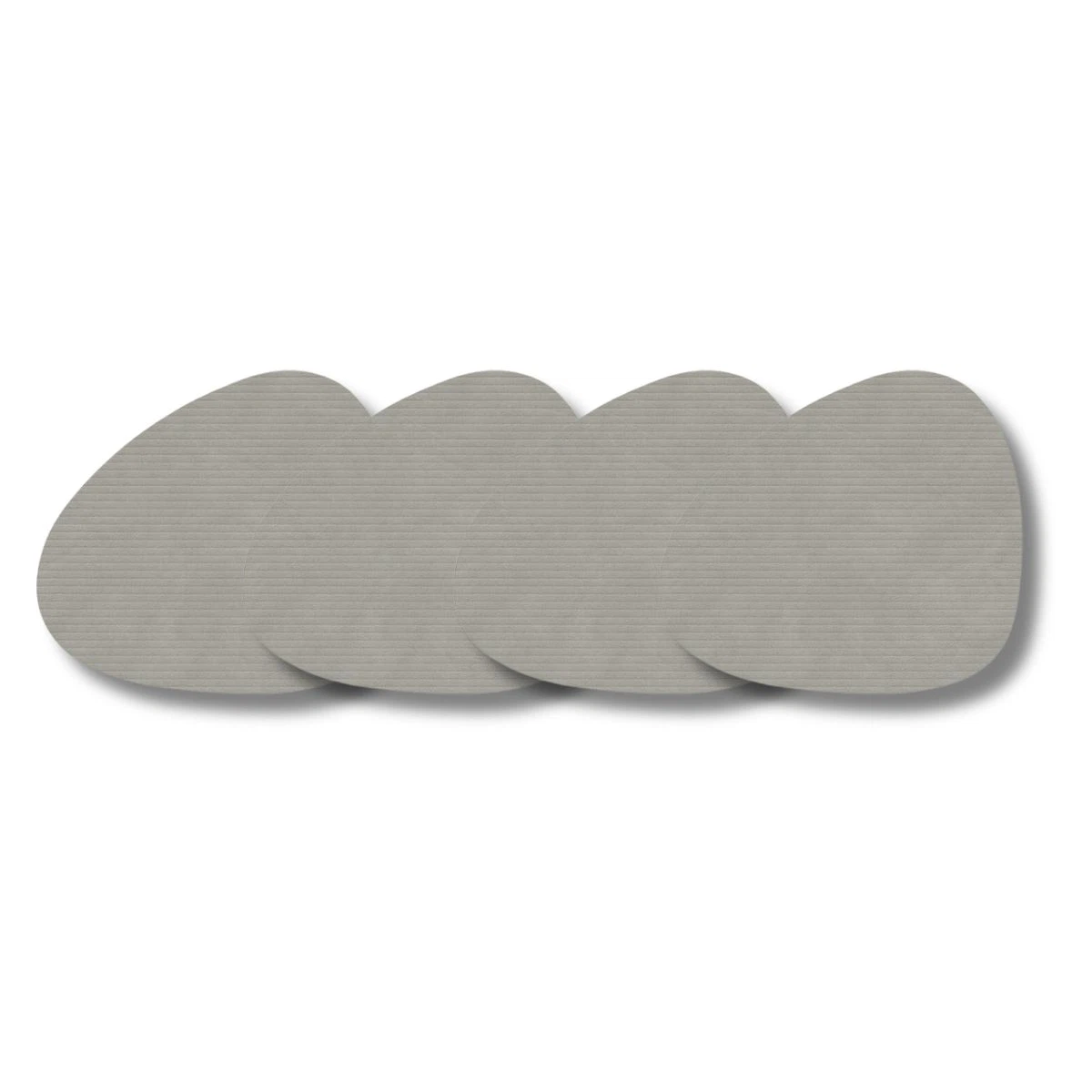 LIND DNA Glasuntersetzer Corduroy 4-er Set-Curve / Light Grey