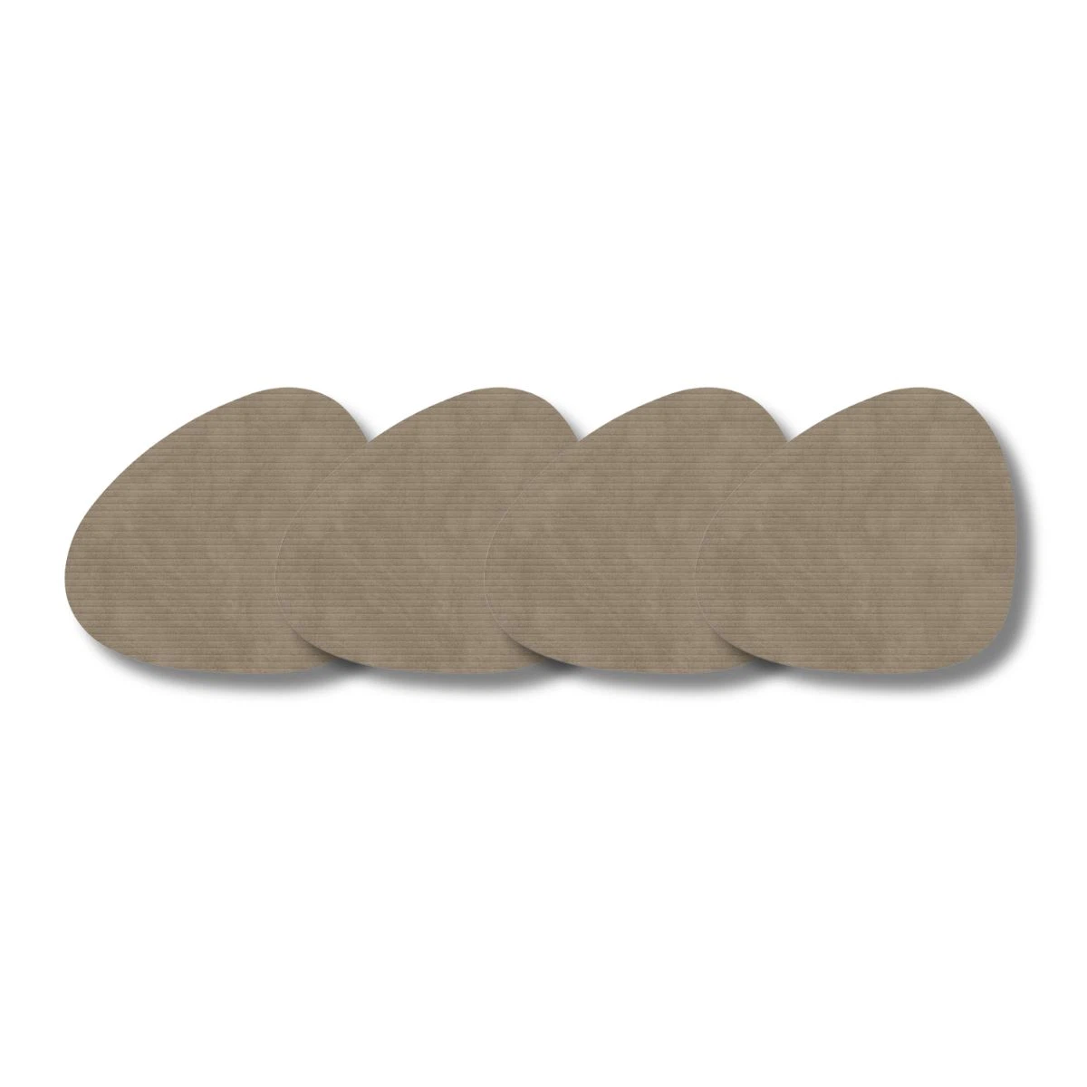 LIND DNA Glasuntersetzer Corduroy 4-er Set-Curve / Nomad Grey