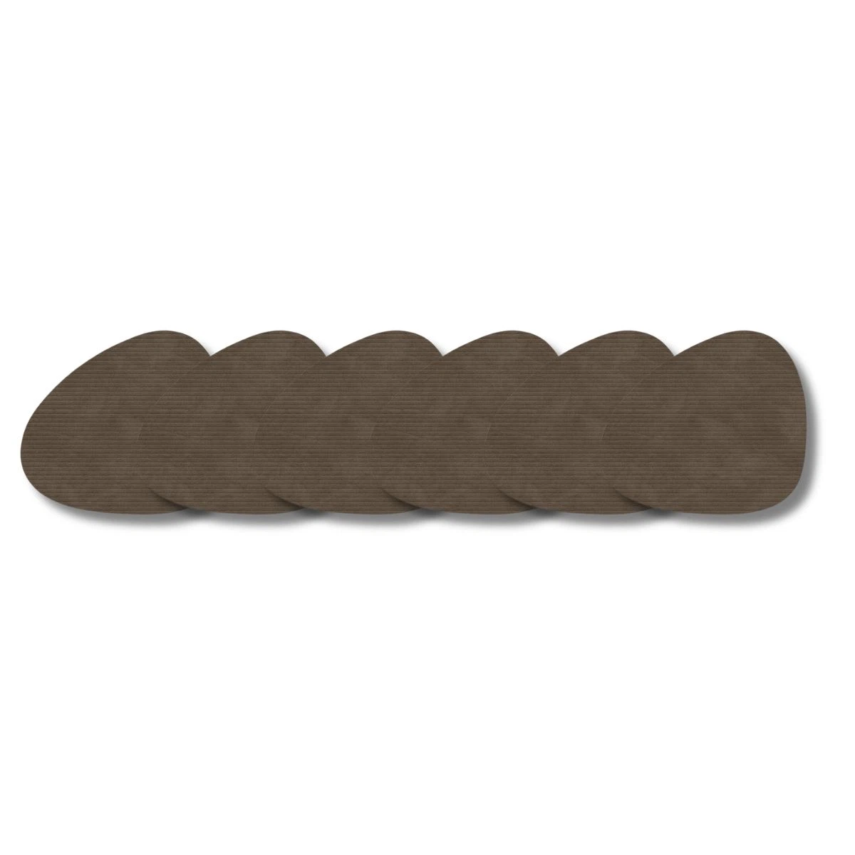 LIND DNA Glasuntersetzer Corduroy 6-er Set-Curve / Caviar