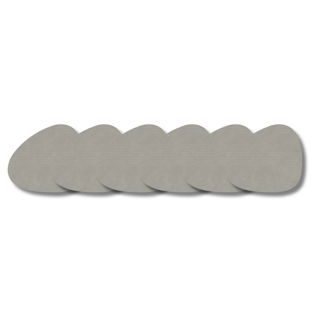 LIND DNA Glasuntersetzer Corduroy 6-er Set-Curve / Light Grey