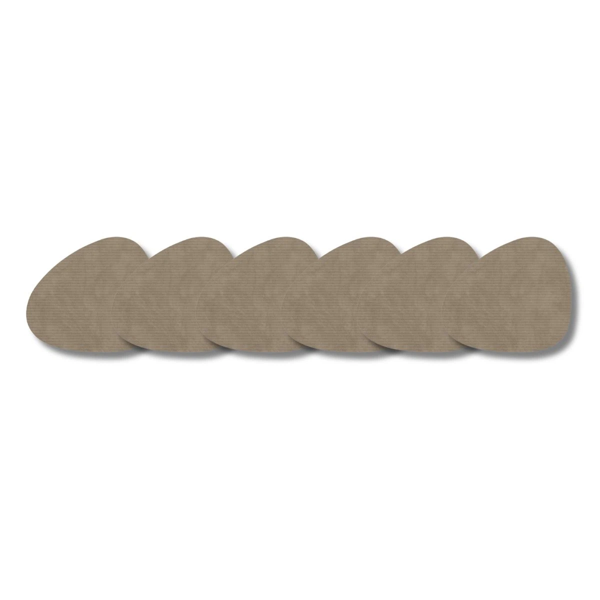 LIND DNA Glasuntersetzer Corduroy 6-er Set-Curve / Nomad Grey
