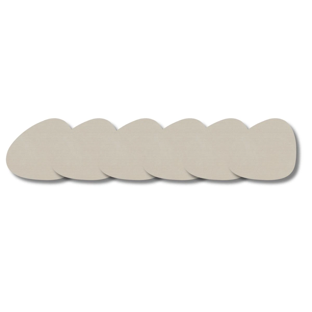 LIND DNA Glasuntersetzer Corduroy 6-er Set-Curve / Oyster White
