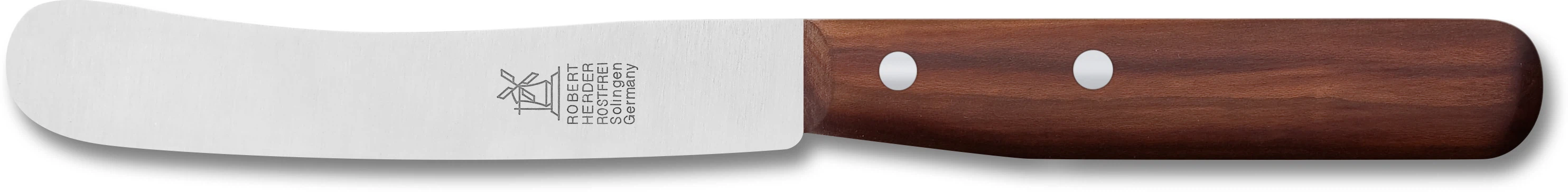 Windmühlenmesser Frühstücksmesser Buckels, rostfrei-Pflaumenholz