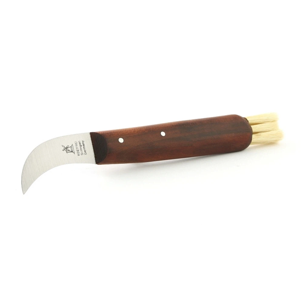 Windmühlenmesser Pilzpflückmesser, rostfrei, Pflaumenholz-Default Title