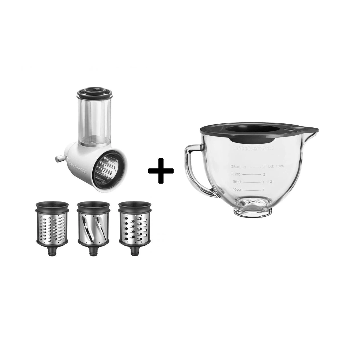KitchenAid Set Glasschüssel 5KSM5GB + Gemüseschneider 5KSMVSA-Default Title