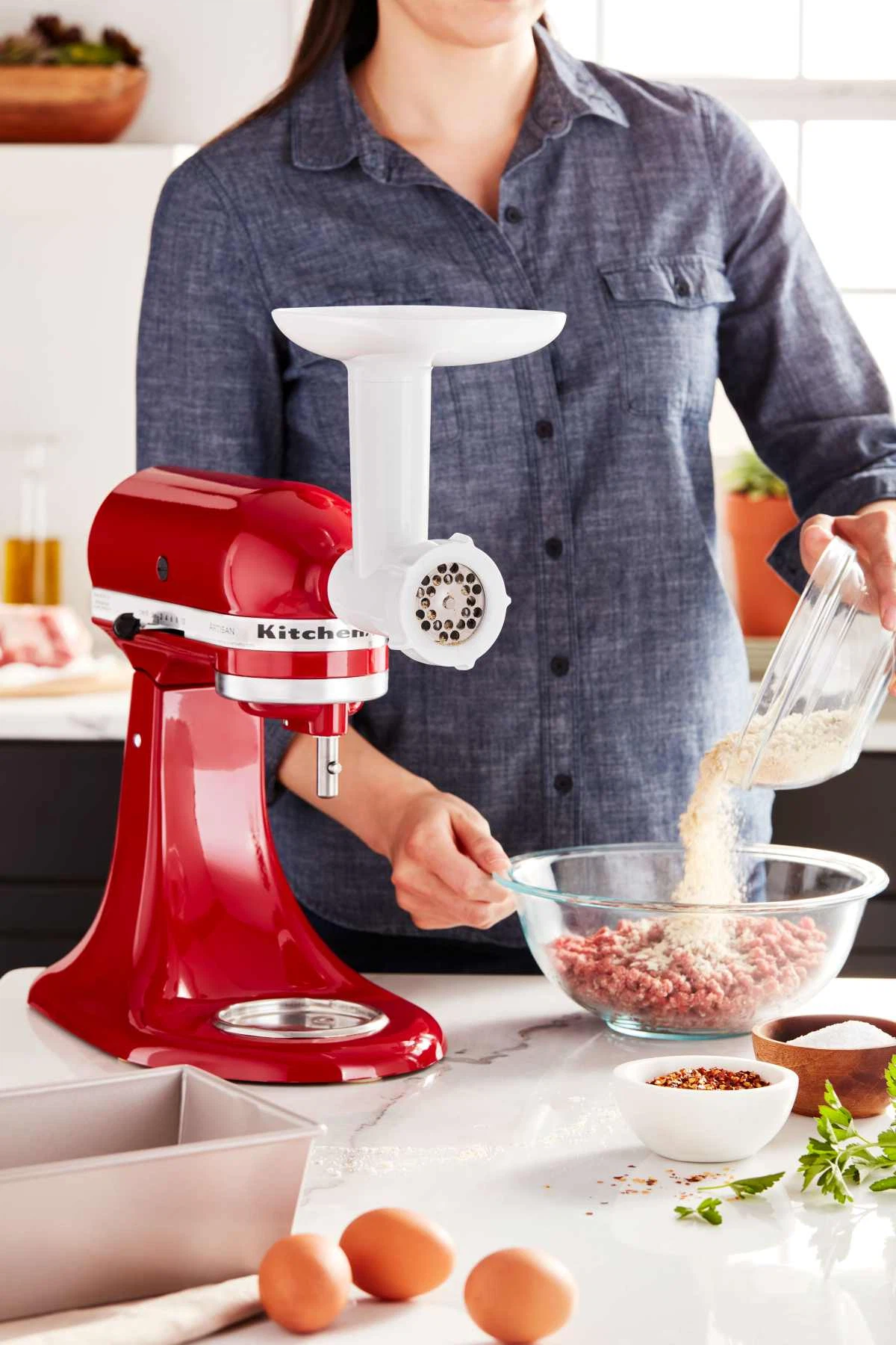 KitchenAid Set Kunststofffleischwolf 5KSMFGA inkl. Spritzgebäck + Gemüseschneider 5KSMVSA-Default Title