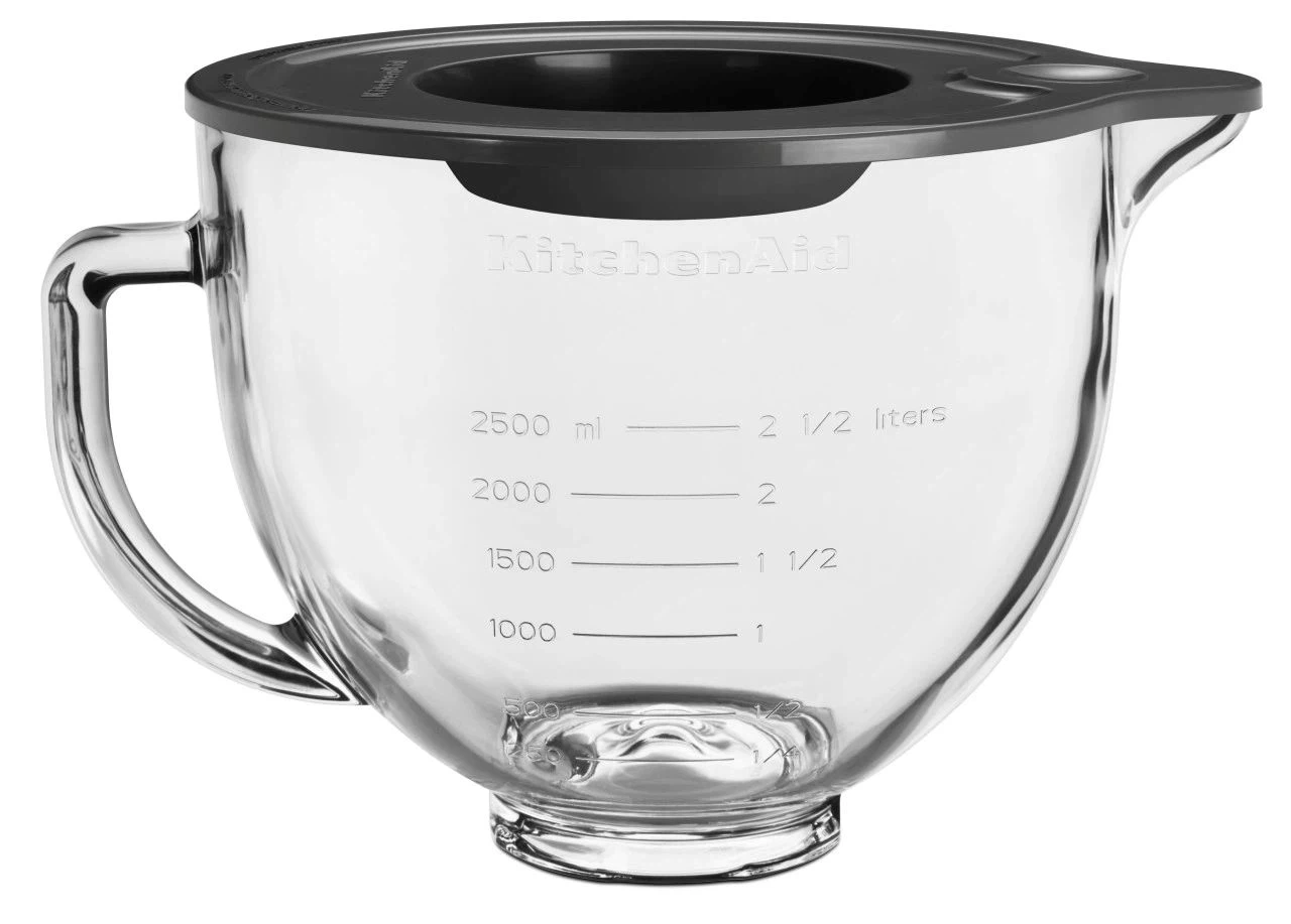 KitchenAid Set Edelstahlschüssel 5K5THSBP + Glasschüssel 5KSM5GB-Default Title