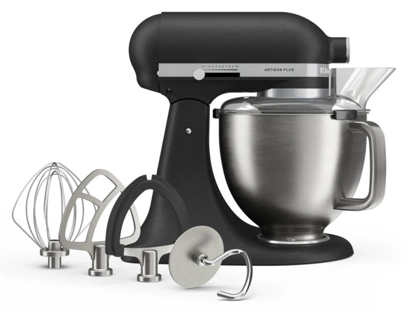 KitchenAid 4,7L 5KSM50PKVE Küchenmaschine - Artisan Plus-Gusseisen Schwarz