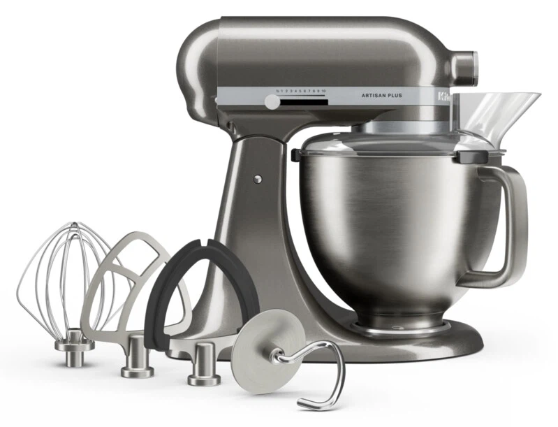 KitchenAid 4,7L 5KSM50PKVE Küchenmaschine - Artisan Plus-Medaillon Silber