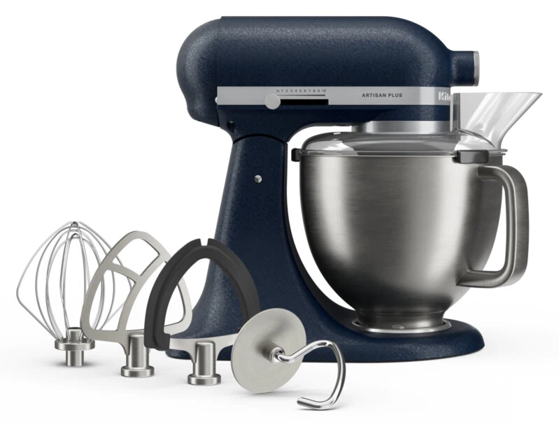 KitchenAid 4,7L 5KSM50PKVE Küchenmaschine - Artisan Plus mit GRATIS Glasschüssel-Wild Blueberry (Wilde Blaubeere)