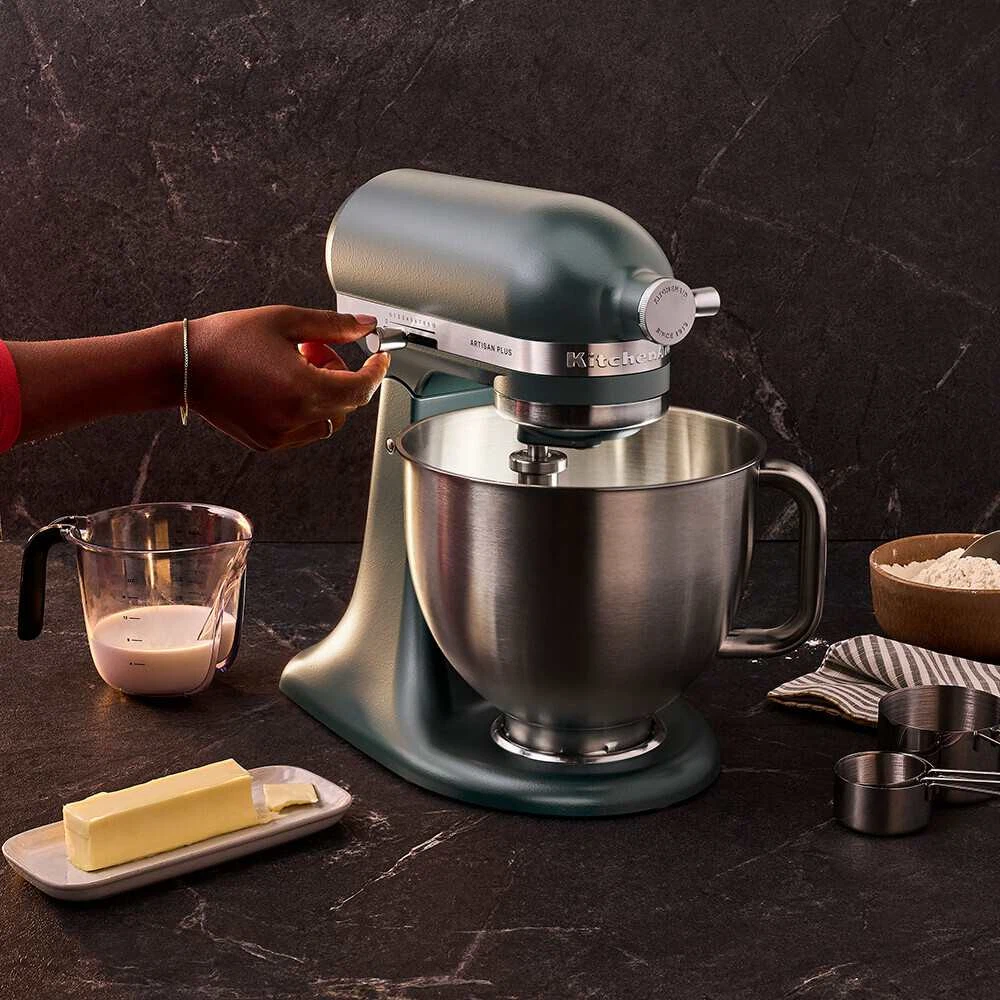 KitchenAid 4,7L 5KSM50PKVE Küchenmaschine - Artisan Plus mit GRATIS Glasschüssel-Juniper (Wacholder)