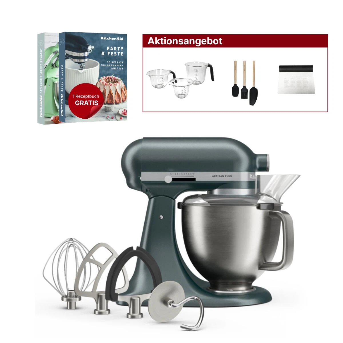 KitchenAid 4,7L 5KSM50PKVE Küchenmaschine - Artisan Plus-Juniper (Wacholder)