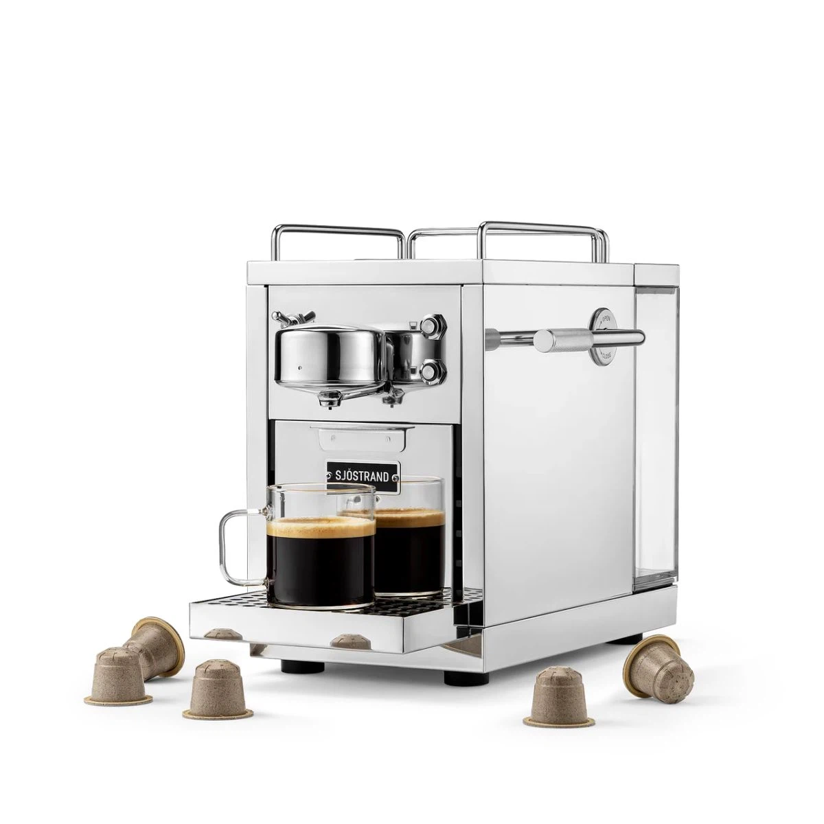 Sjöstrand The Original 2 Kapsel-Kaffeemaschine-Steel