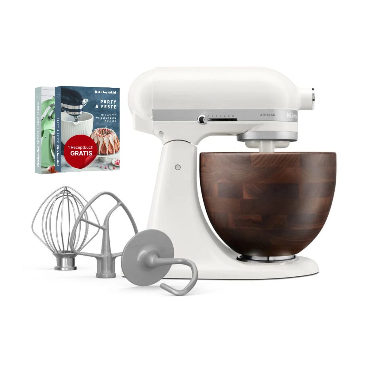 KitchenAid 4,7 L 5KSM156WBEPL Artisan Küchenmaschine mit Walnussschüssel-Default Title
