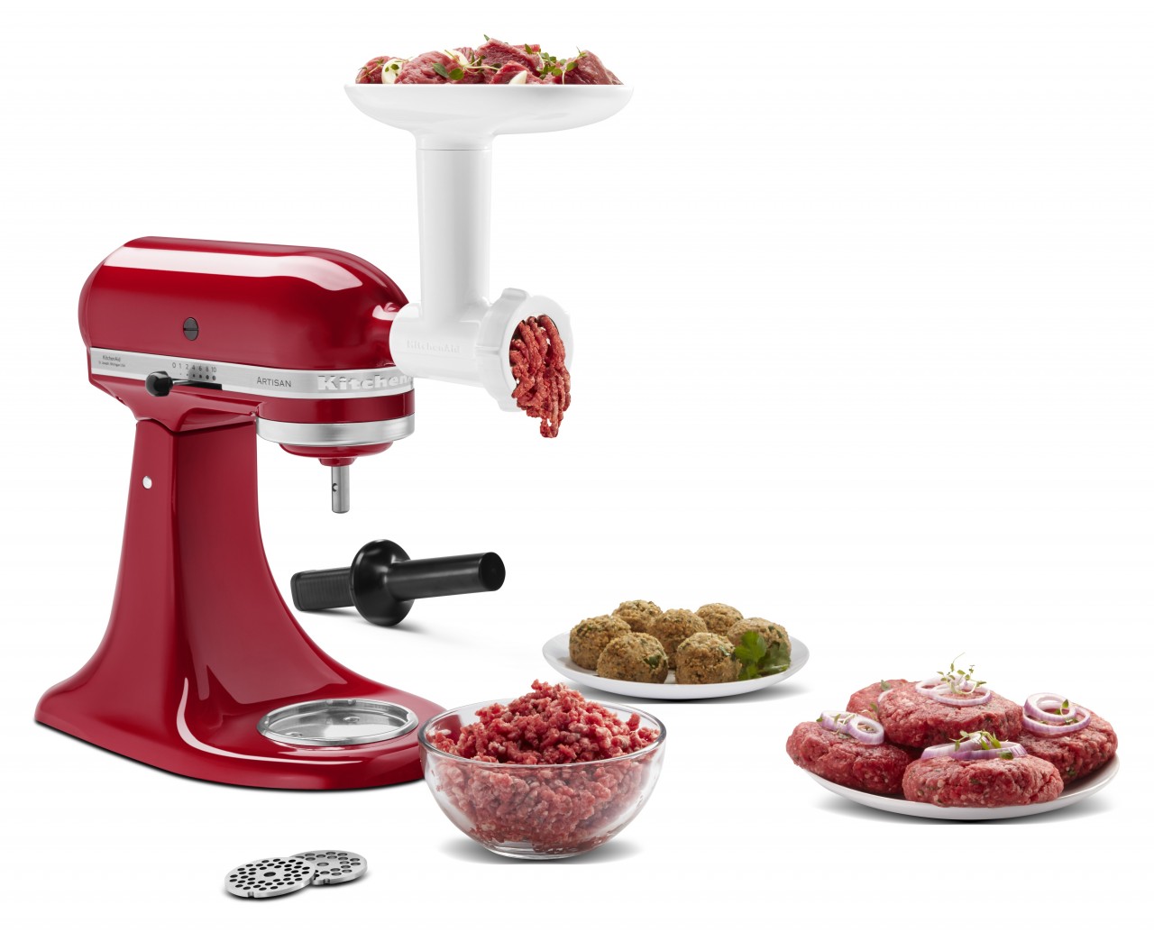 KitchenAid Fleischwolf Set 5KSMFGA mit Spritzgebäckvorsatz Gr. 5 KCCA-Default