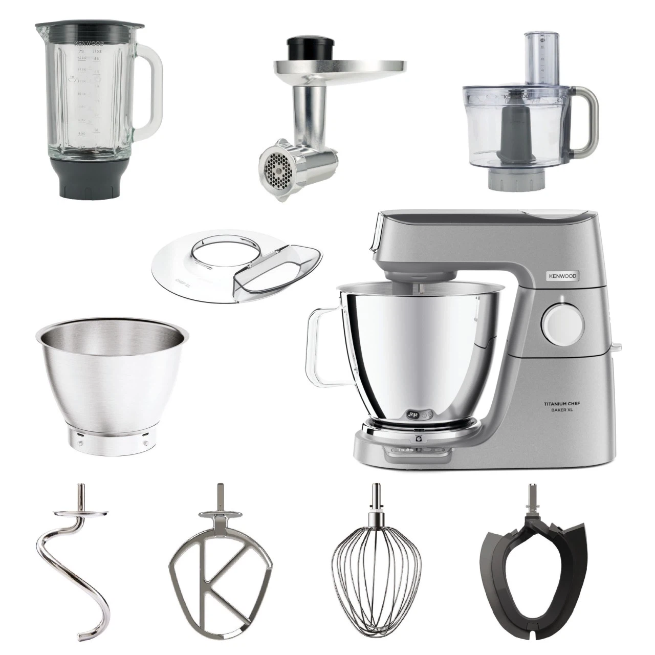 Kenwood Chef Baker XL 7 l, Titanium Silber KVL85.594SI-Default