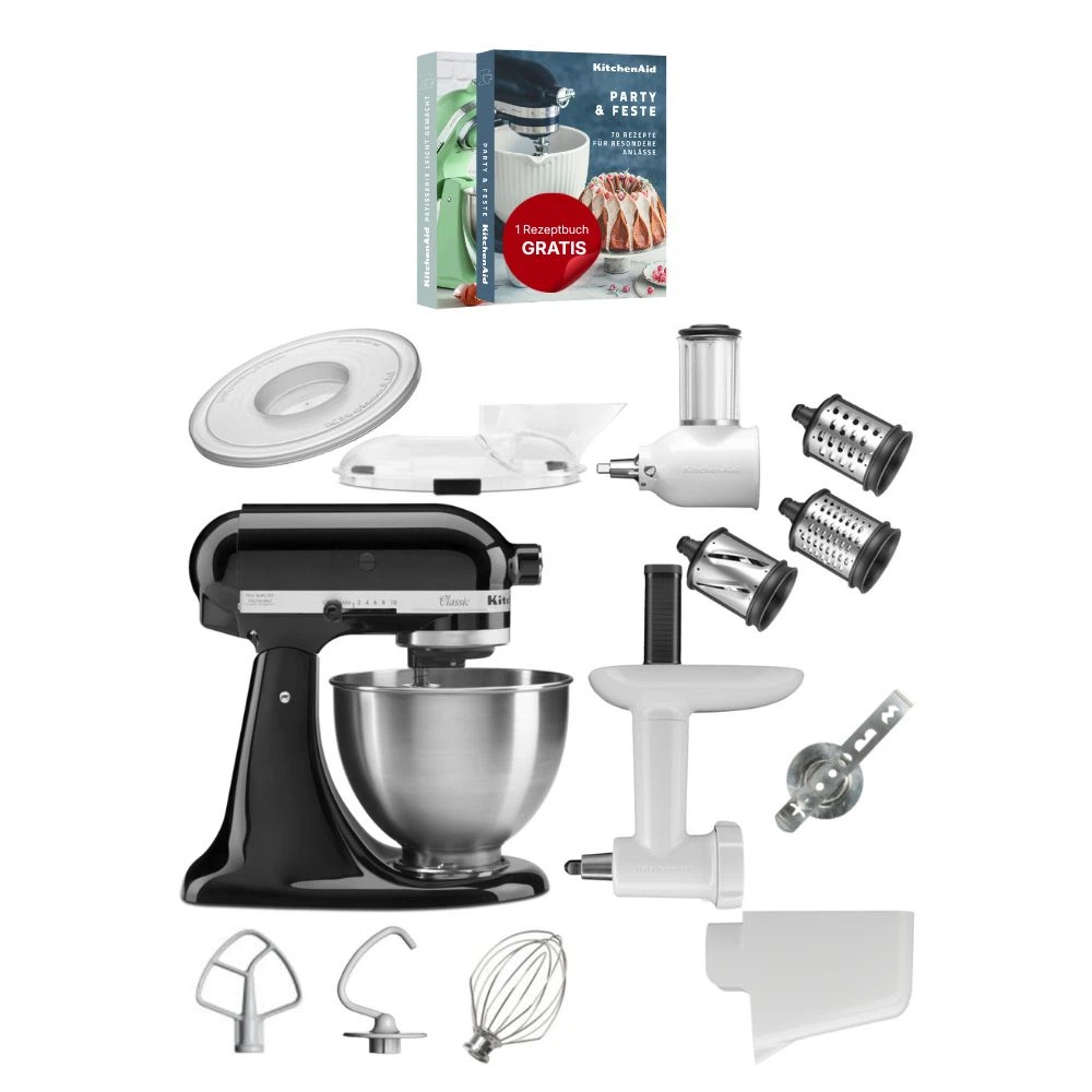KitchenAid 4,3 L 5K45SS Classic Küchenmaschine Set 6-Onyx Schwarz