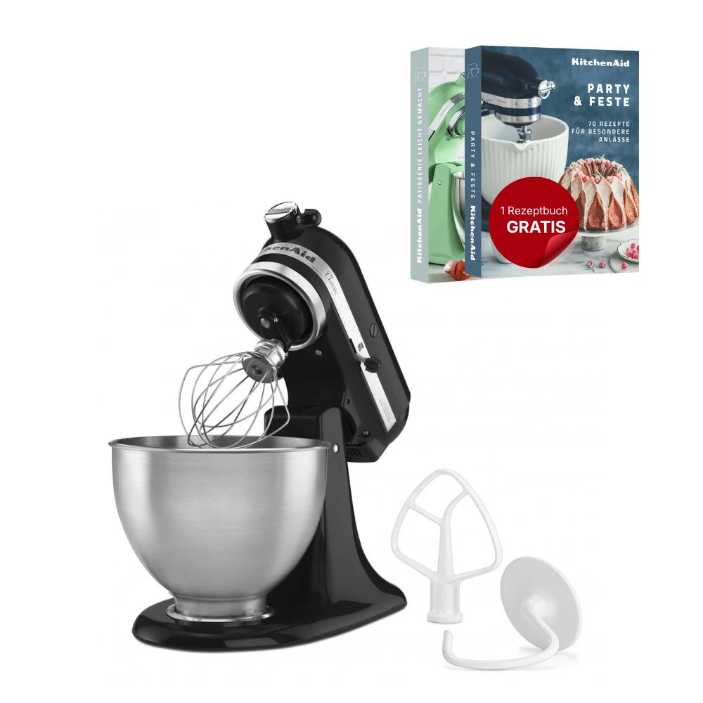 KitchenAid 4,3 L 5K45SS Classic Küchenmaschine-Onyx Schwarz