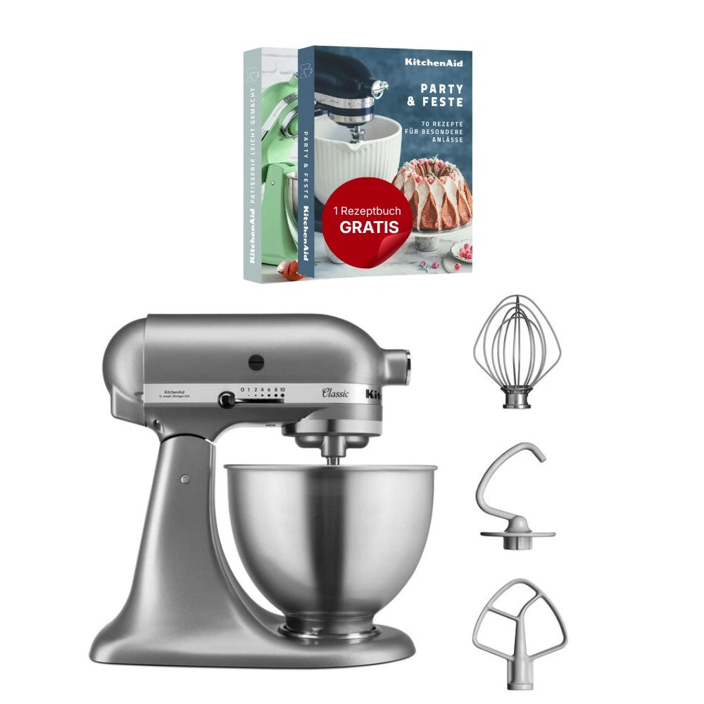 KitchenAid 4,3 L 5K45SS Classic Küchenmaschine-Silber