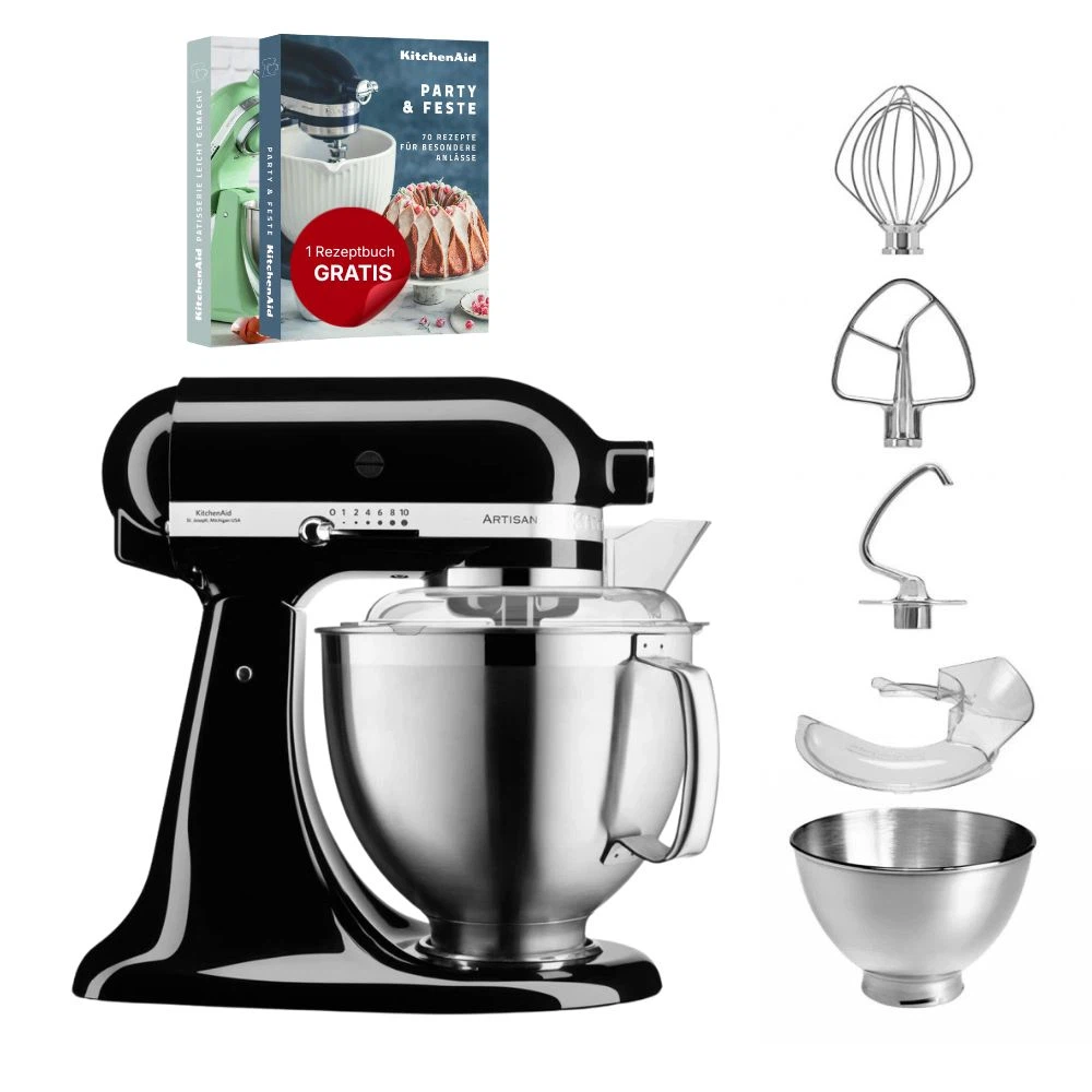KitchenAid 4,8 L 5KSM185 Artisan Küchenmaschine-Onyx Schwarz