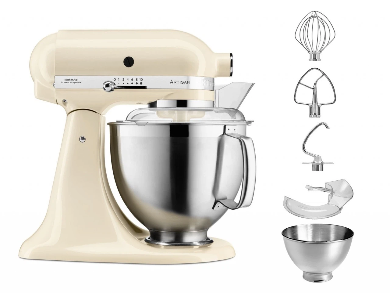 KitchenAid 4,8 L 5KSM185 Artisan Küchenmaschine-Crème