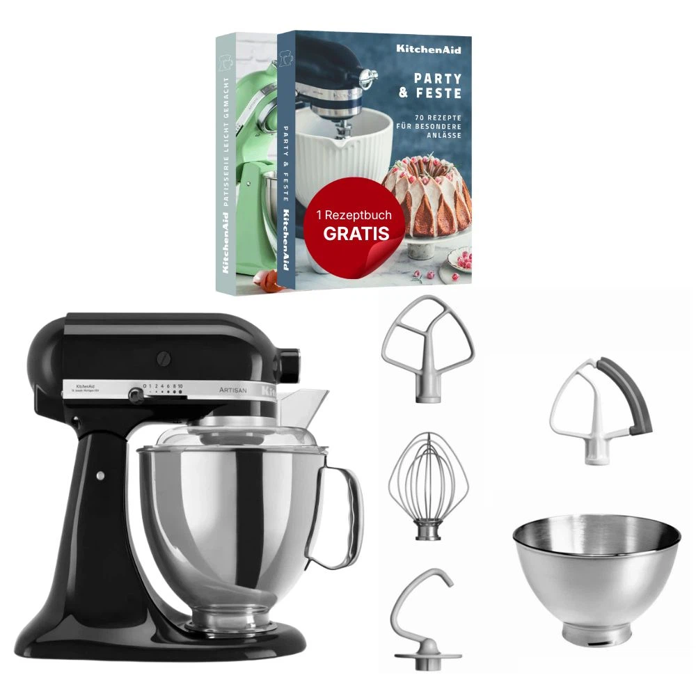 KitchenAid 4,8 L 5KSM175 Artisan Küchenmaschine-Onyx Schwarz