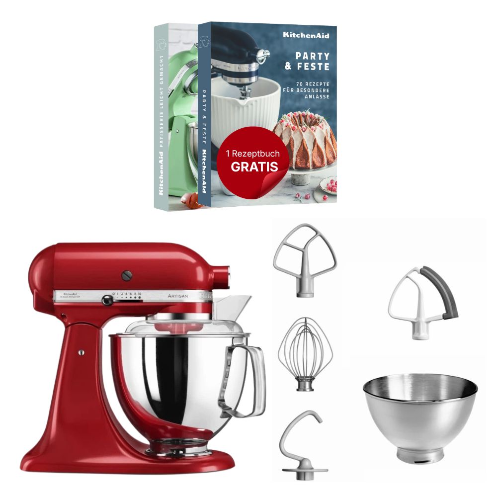 KitchenAid 4,8 L 5KSM175 Artisan Küchenmaschine-Empire Rot