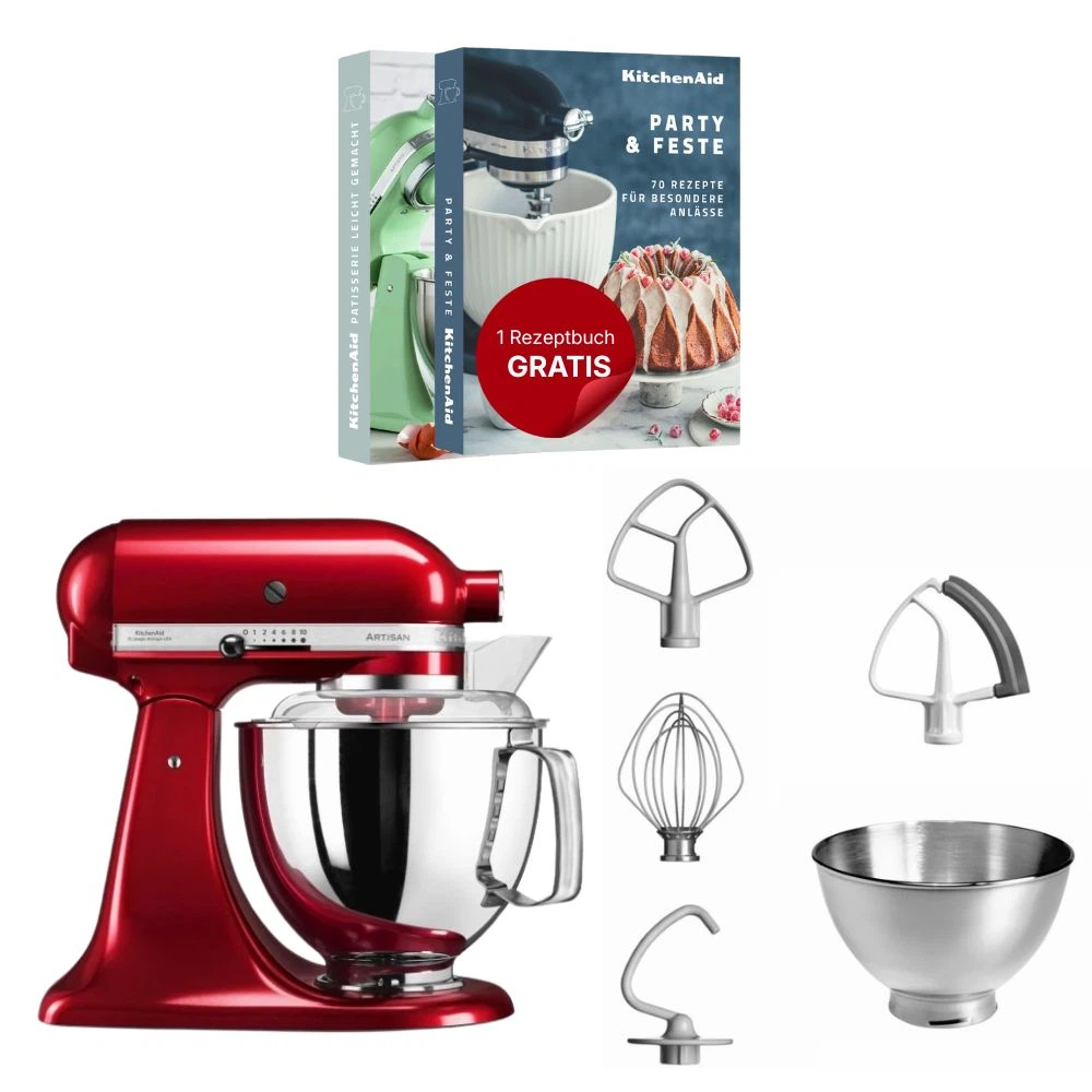 KitchenAid 4,8 L 5KSM175 Artisan Küchenmaschine-Liebesapfelrot
