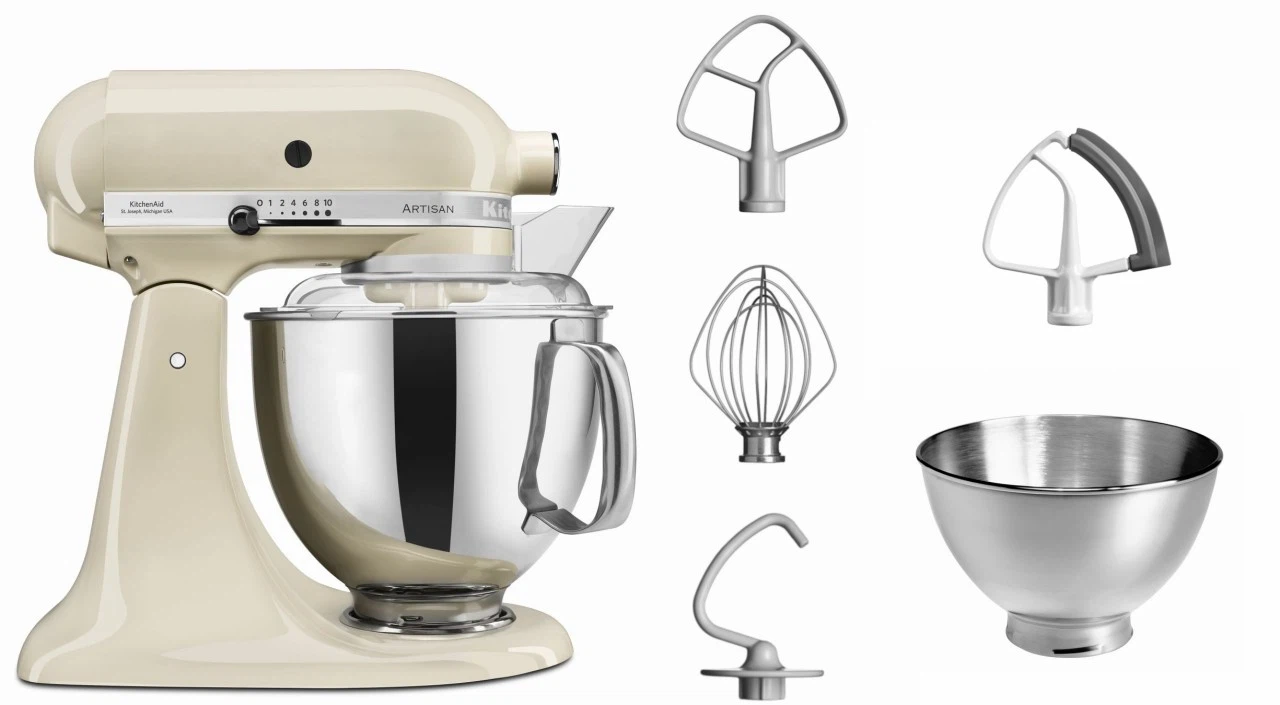 KitchenAid 4,8 L 5KSM175 Artisan Küchenmaschine-Crème