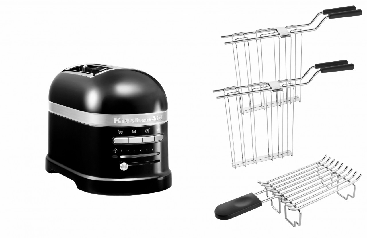 KitchenAid Paket 2, 2-Scheiben Toaster Artisan 5KMT2204-Onyx Schwarz