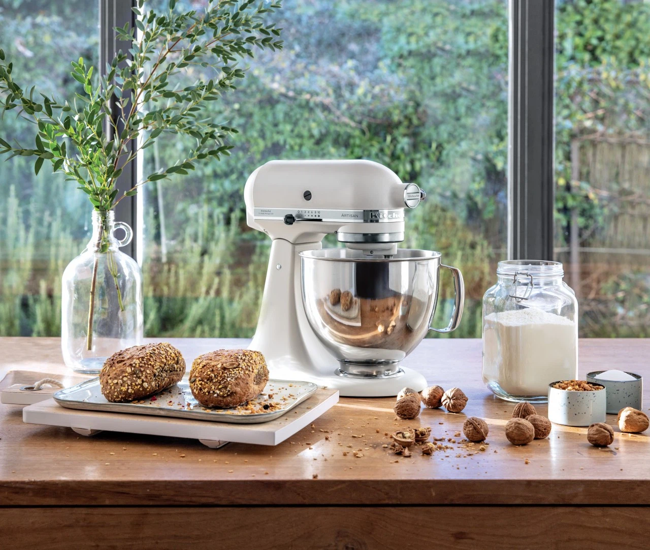 KitchenAid 4,8 L 5KSM185 Artisan Küchenmaschine Cookielover Artisan Fleischwolf+Spritzgebäck+Flexirührer-Crème