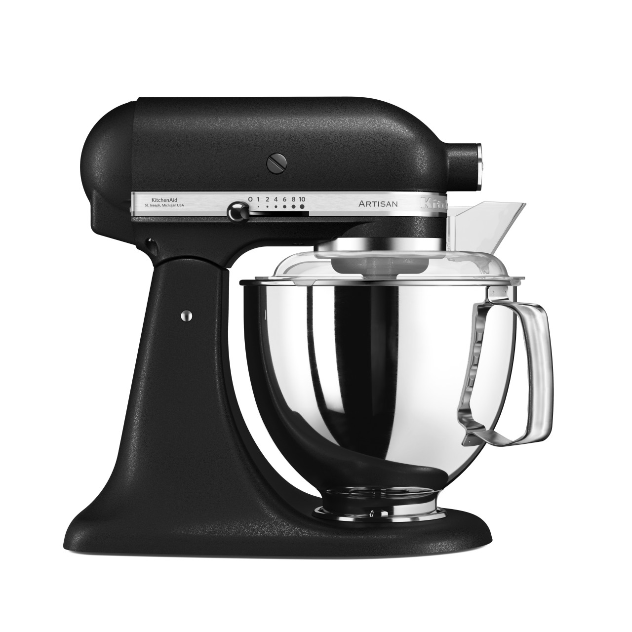 KitchenAid 4,8 L 5KSM175 Artisan Küchenmaschine Allrounderset mit Gemüseschneider+Fleischwolf+Spritzge