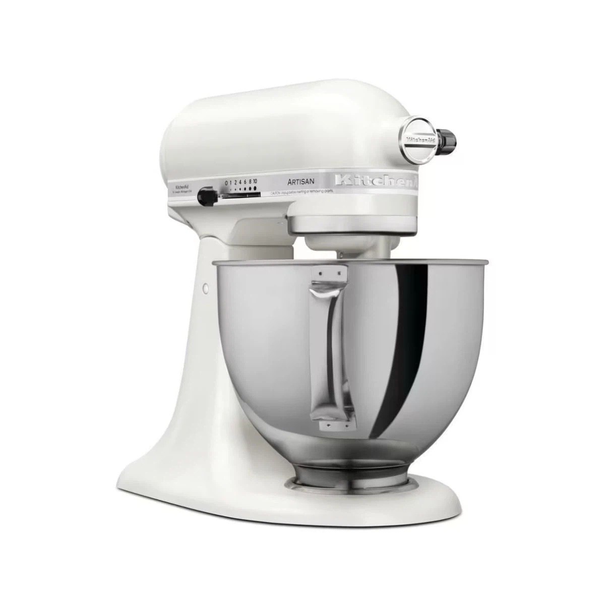 KitchenAid 4,8 L 5KSM175 Artisan Küchenmaschine Steellover mit Edelstahl-Werkzeugen-Porcelain White