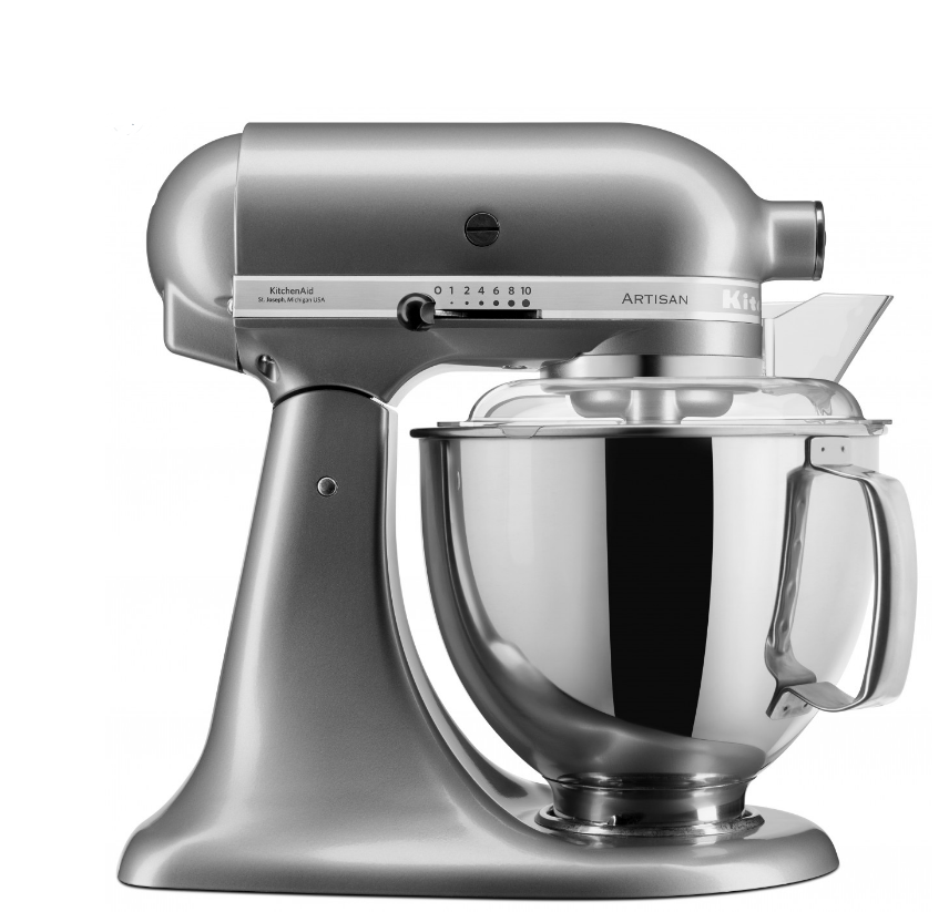 KitchenAid 4,8 L 5KSM175 Artisan Küchenmaschine Pastalover mit Nudelwalzen 3er- Set-Kontur Silber