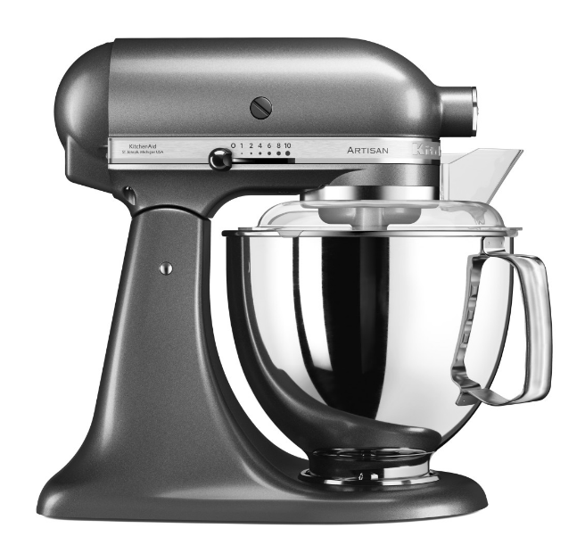 KitchenAid 4,8 L 5KSM175 Artisan Küchenmaschine Pastalover mit Nudelwalzen 3er- Set-Medallion Silber