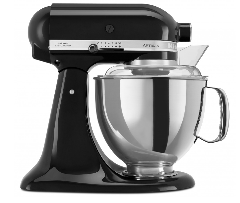 KitchenAid 4,8 L 5KSM175 Artisan Küchenmaschine Pastalover mit Nudelwalzen 3er- Set-Onyx Schwarz