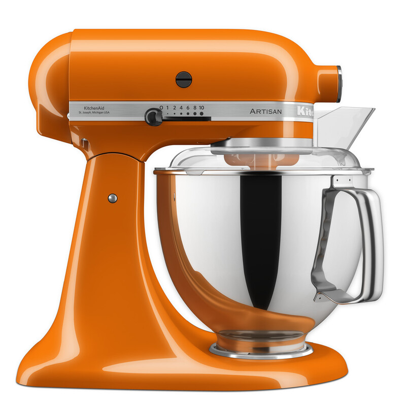 KitchenAid 4,8 L 5KSM175 Artisan Küchenmaschine Meatlover mit Ganzmetall- Fleischwolf-Honey