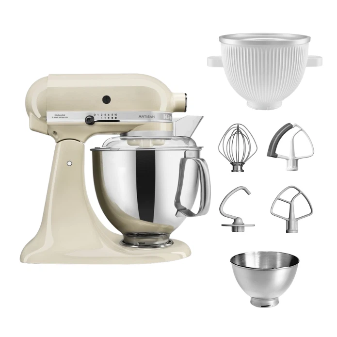 KitchenAid 4,8 L 5KSM175 Artisan Küchenmaschine Icelover mit Eiszubereiter-Crème