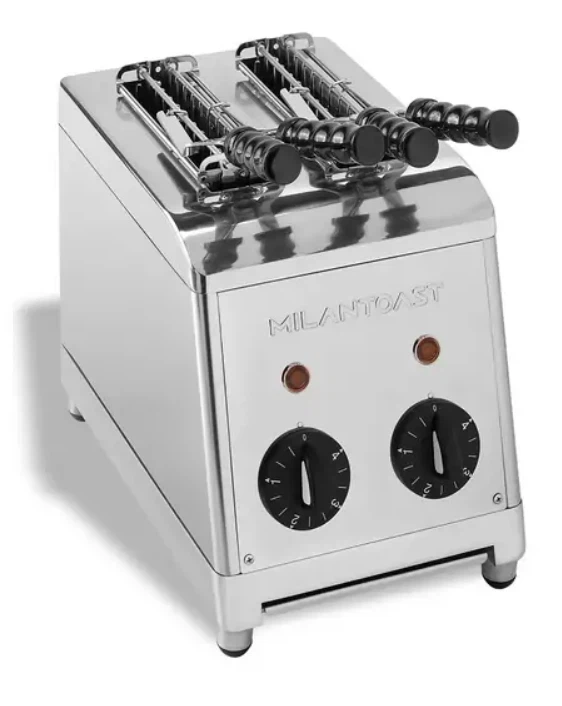 Milantoast Sandwichtoaster mit Zangen-Edelstahl / Gebürstetes Metall