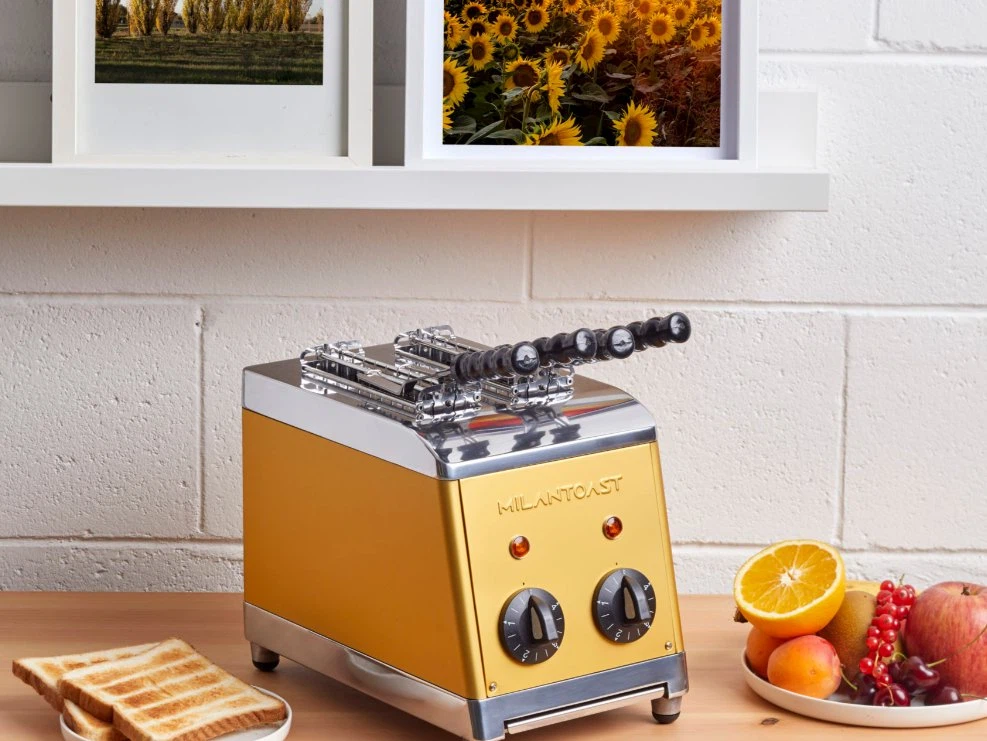 Milantoast Sandwichtoaster mit Zangen-Gold