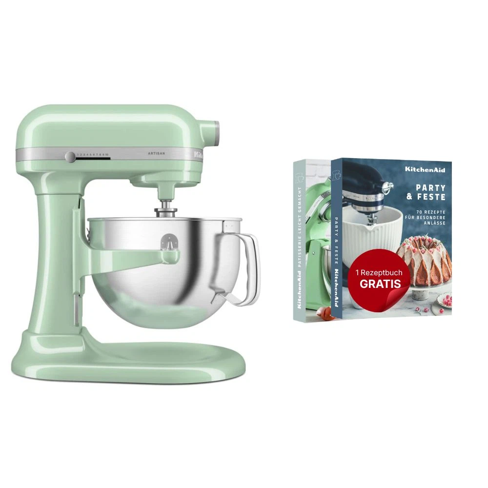 KitchenAid Küchenmaschine mit Schüsselheber 5,6 L Artisan 5KSM60SPX-Pistazie