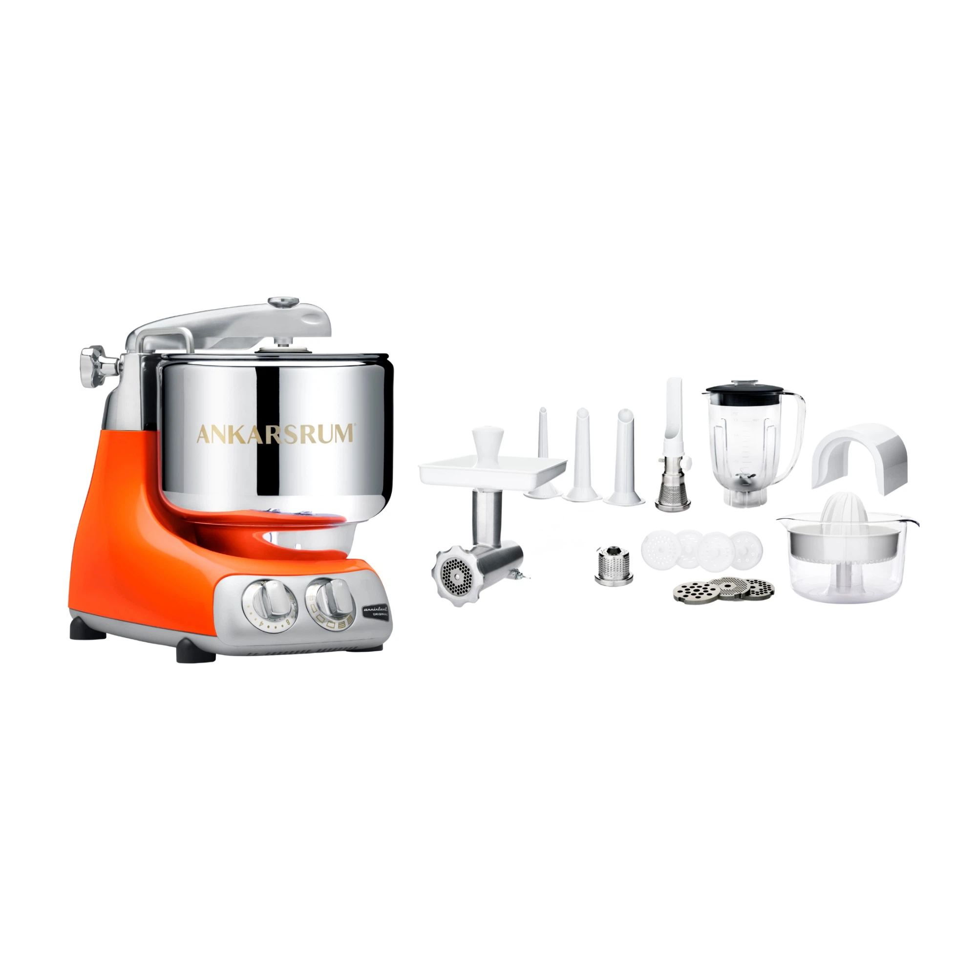 Ankarsrum Paket Allrounderset mit Deluxe Zubehörset-Orange