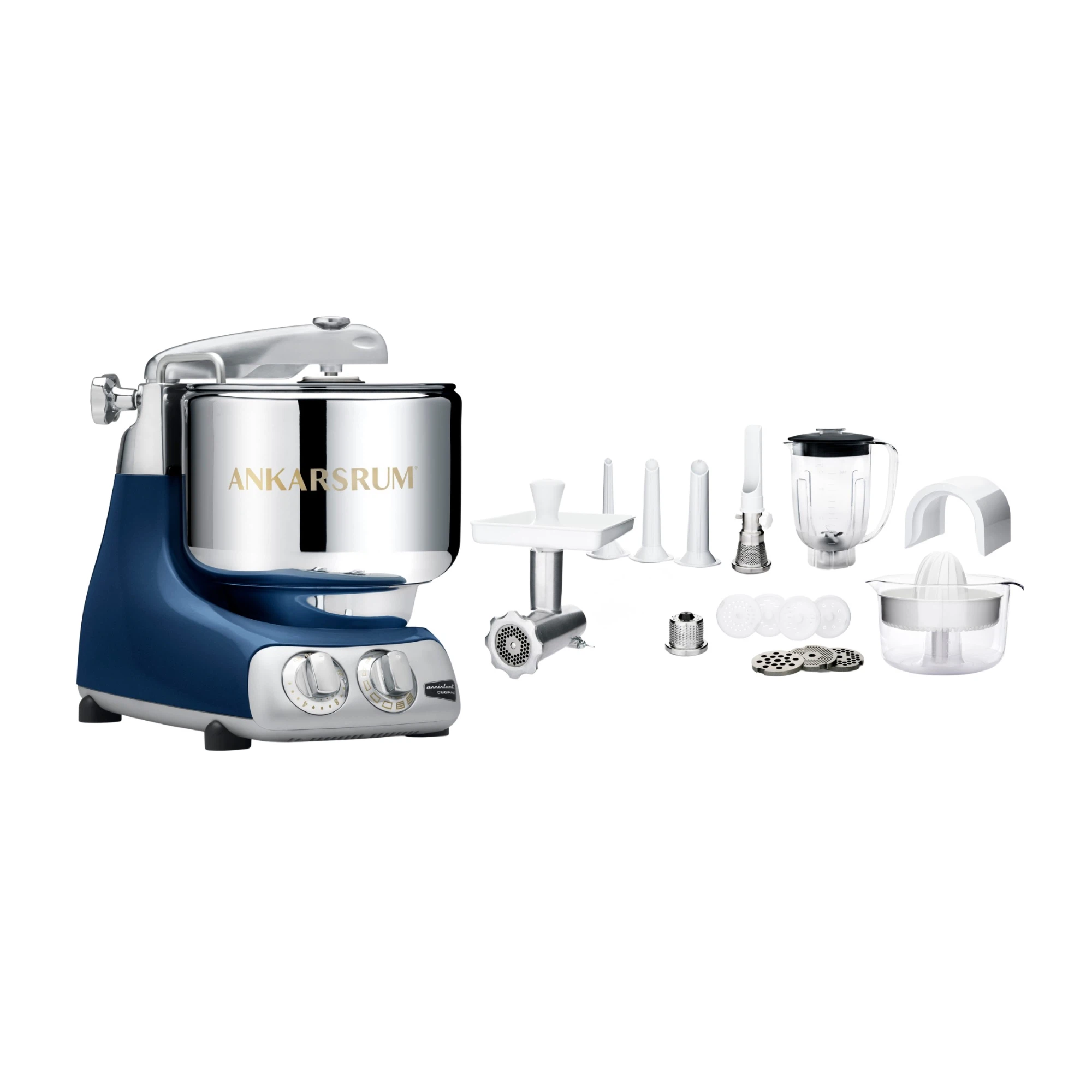 Ankarsrum Paket Allrounderset mit Deluxe Zubehörset-Ocean Blue