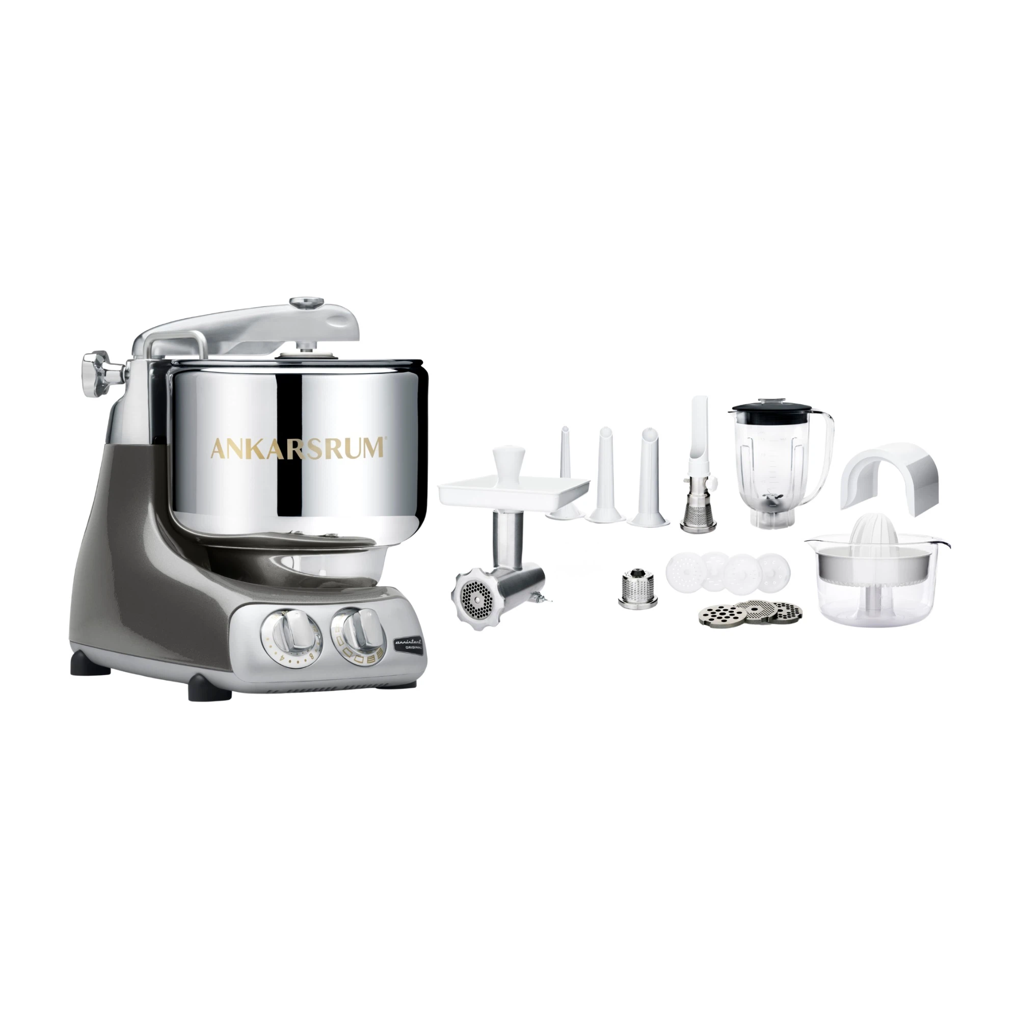 Ankarsrum Paket Allrounderset mit Deluxe Zubehörset-Schwarz Chrom