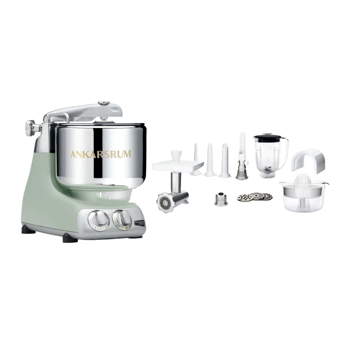 Ankarsrum Paket Allrounderset mit Deluxe Zubehörset-Nordic Sage