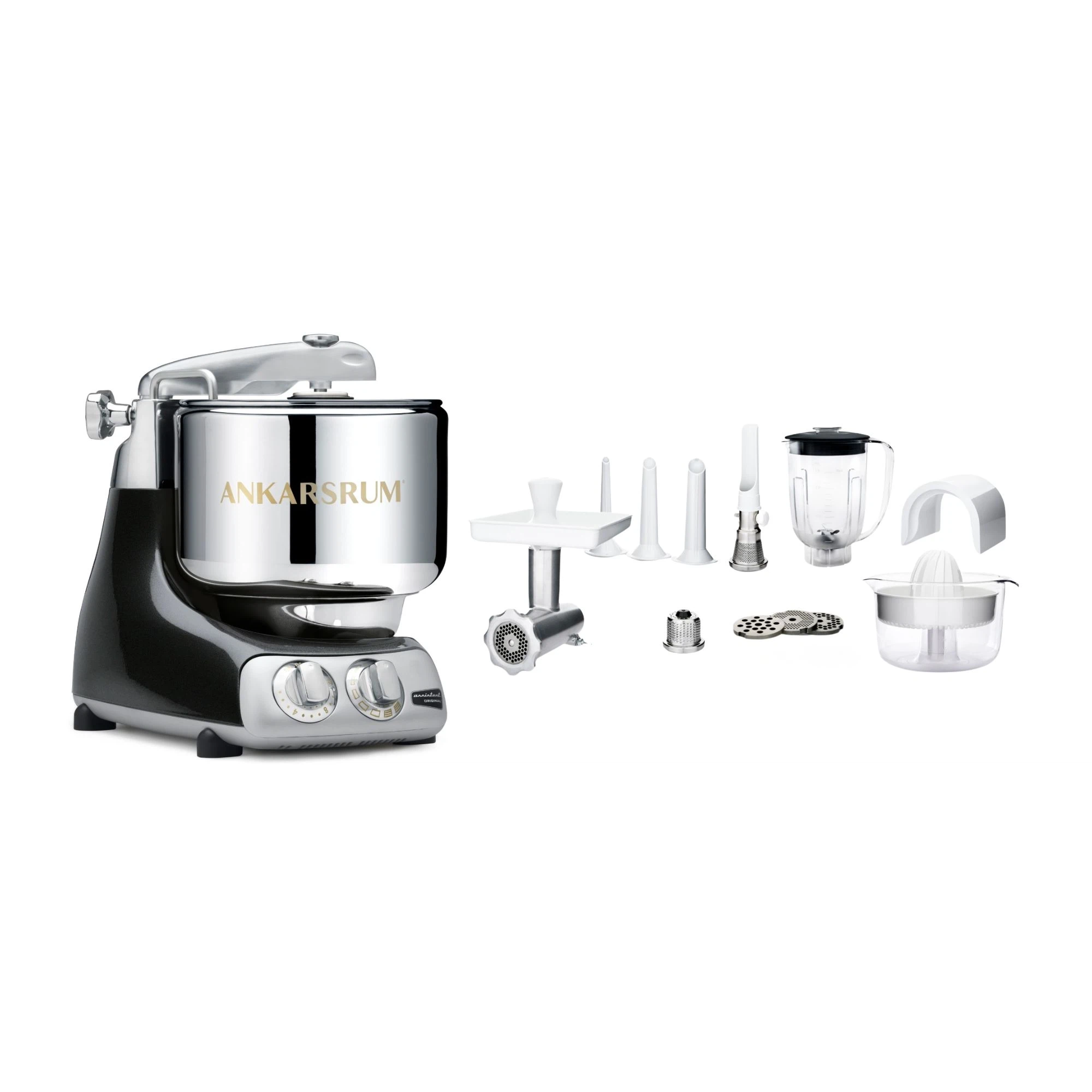 Ankarsrum Paket Allrounderset mit Deluxe Zubehörset-Black Diamond