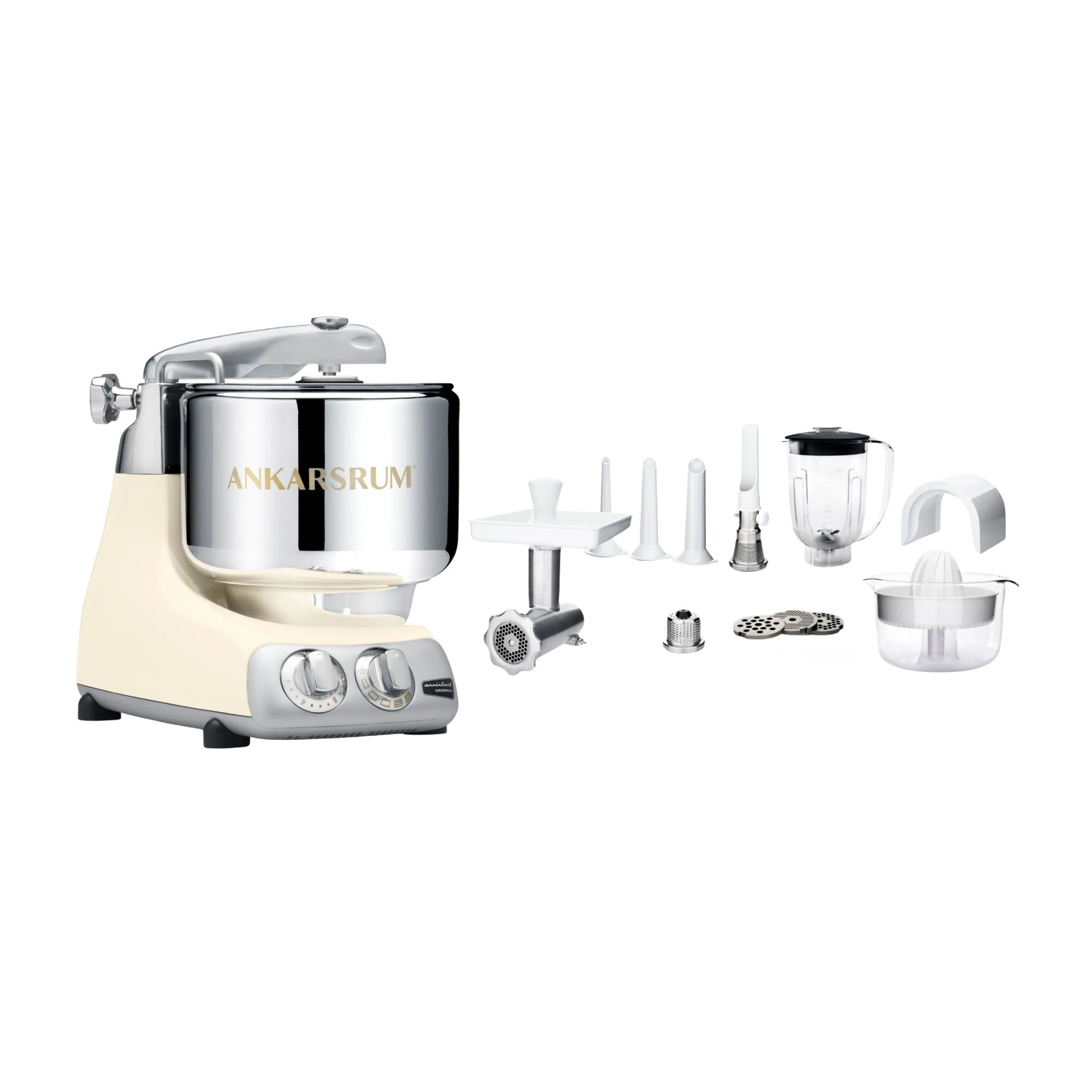 Ankarsrum Paket Allrounderset mit Deluxe Zubehörset-Creme Light
