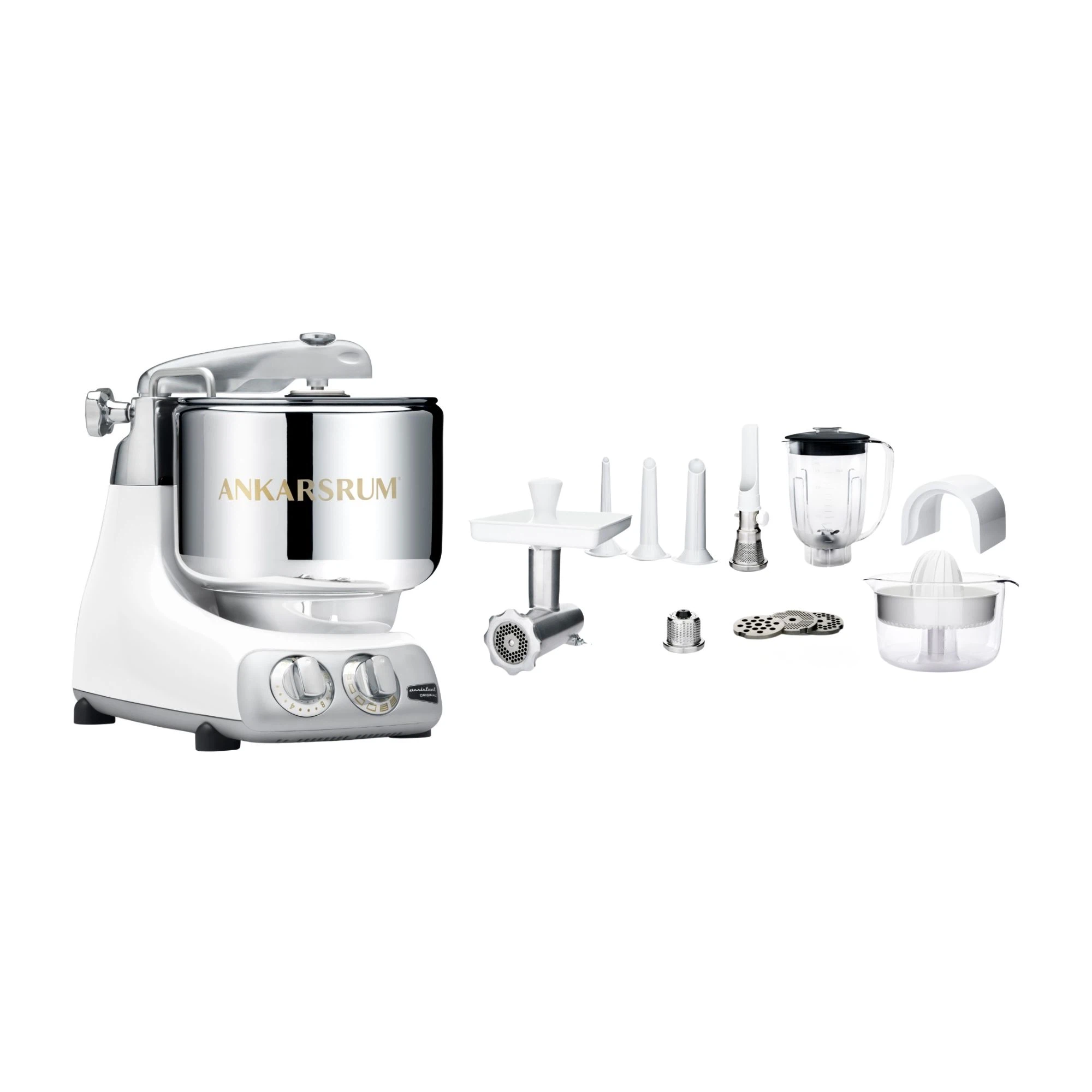 Ankarsrum Paket Allrounderset mit Deluxe Zubehörset-Glossy White