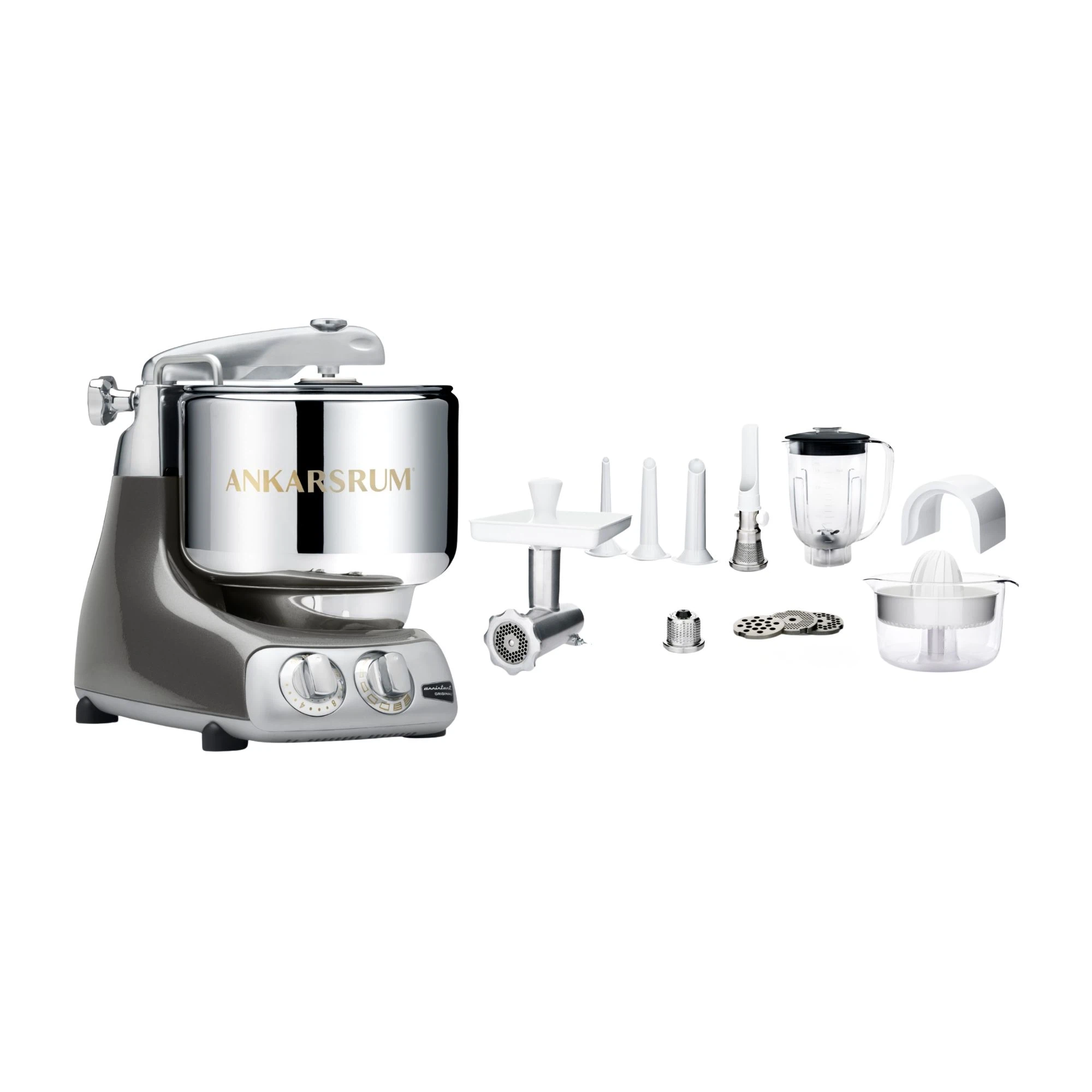 Ankarsrum Paket Allrounderset mit Deluxe Zubehörset-Schwarz Chrom