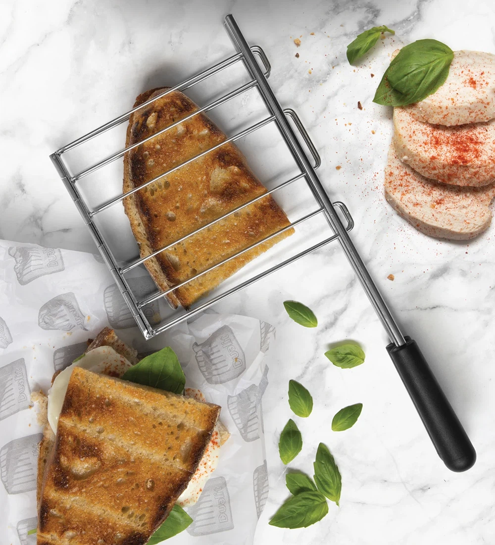 Dualit Toaster Paket 2, 2er Toaster mit Sandwichzange und GRATIS Brötchenaufsatz-Pink